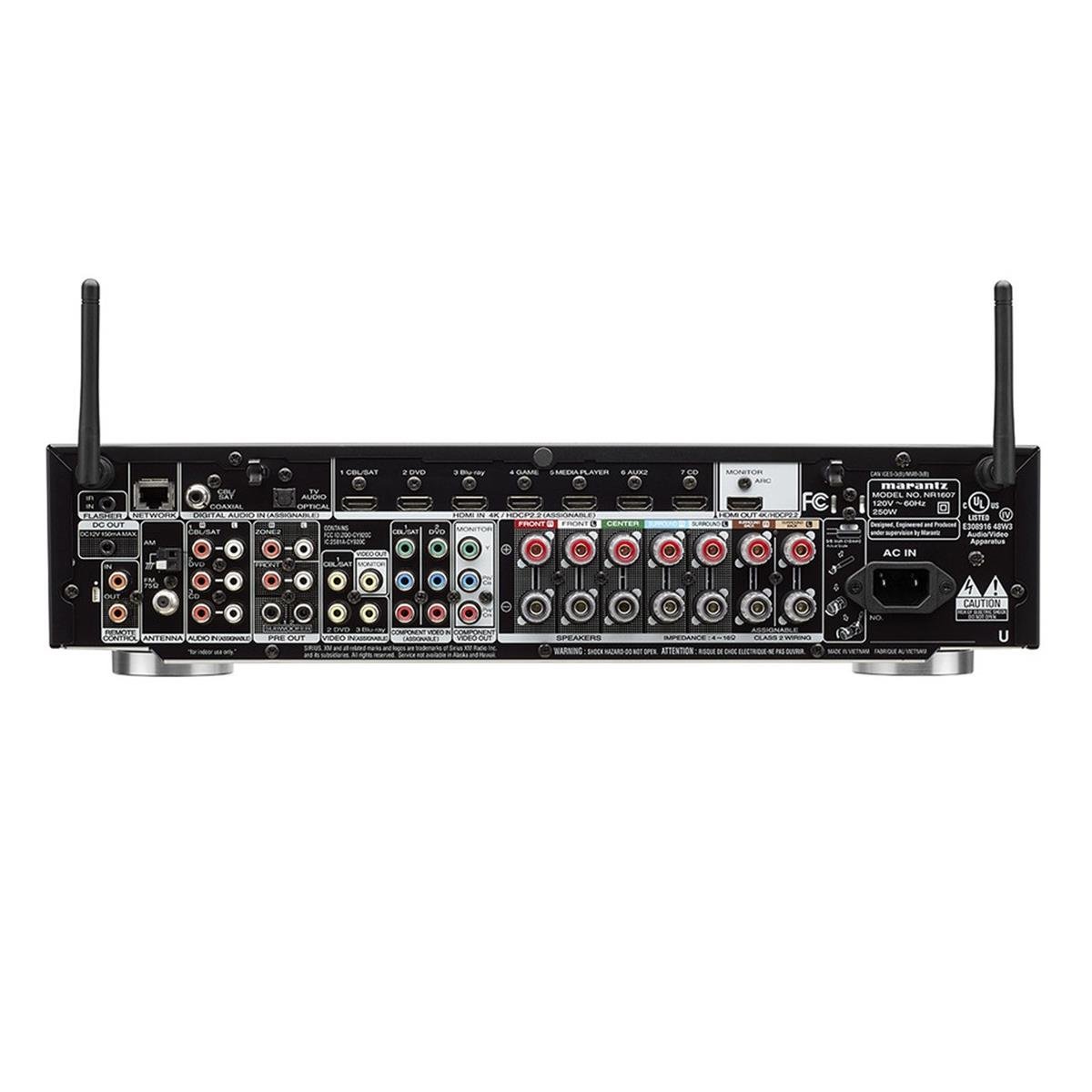 Marantz NR1607 7.2-Channel Slimline Home Theater Receiver with 4K